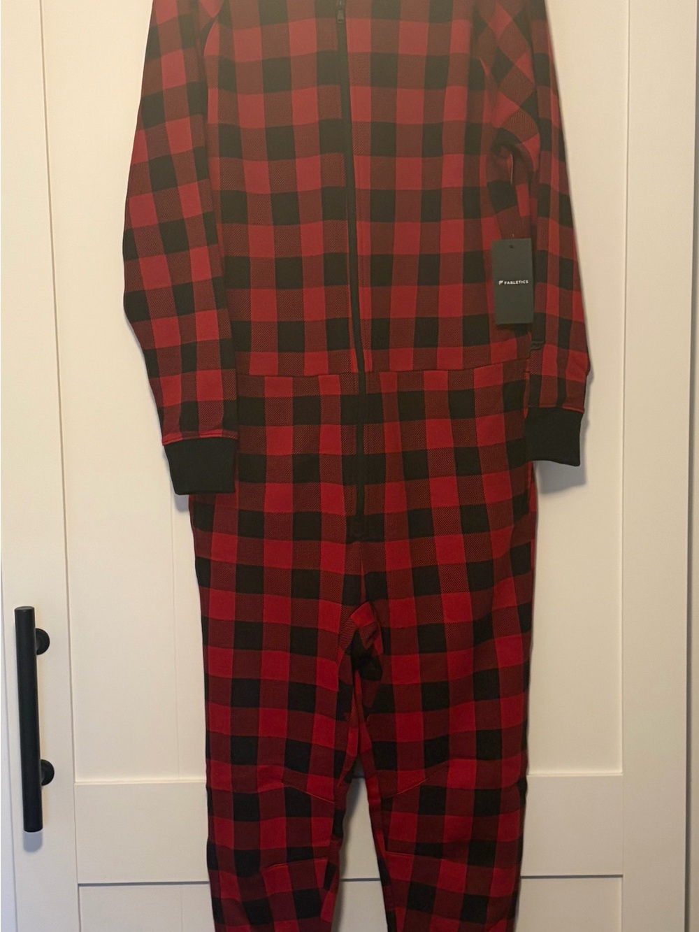 Red and Black Buffalo Plaid One-Piece Pajama